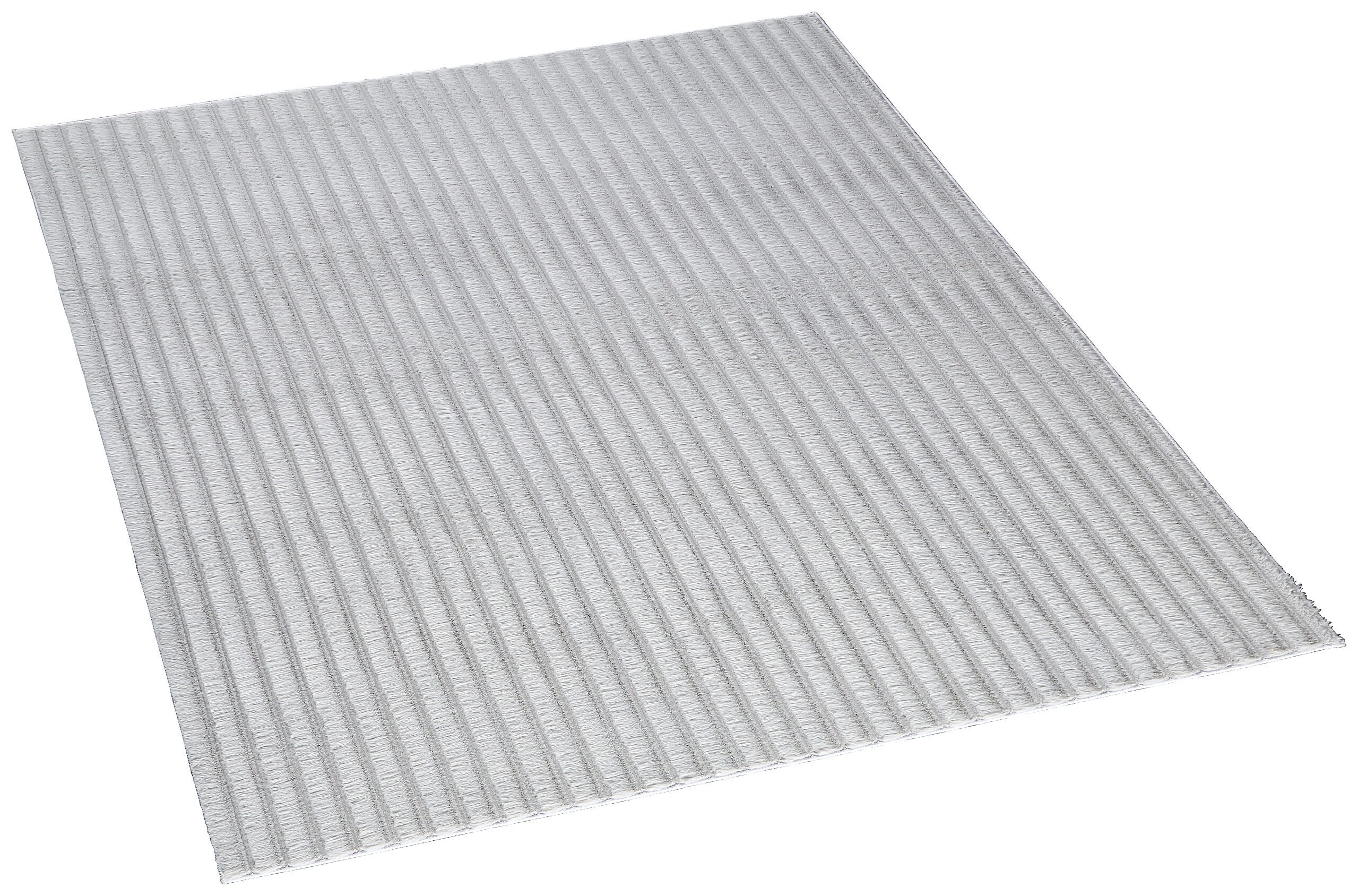 Fellimitat Stripy grau B/L: ca. 200x280 cm
