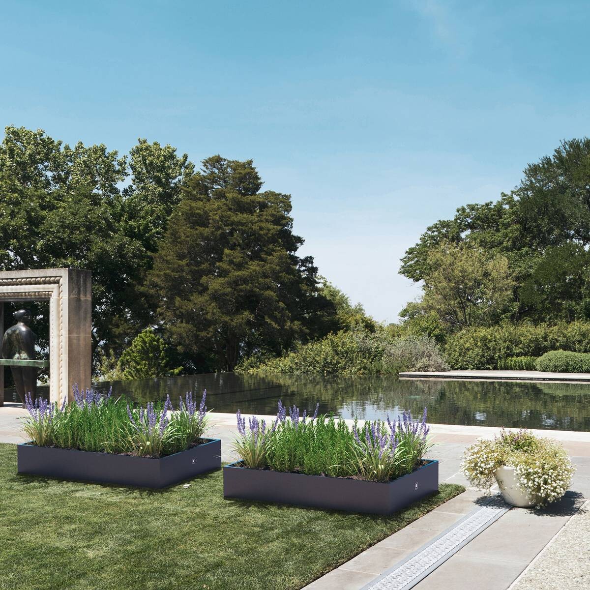 Herstera Garden Pflanzkasten anthrazit Metall B/H/L: ca. 25x100x150 cm