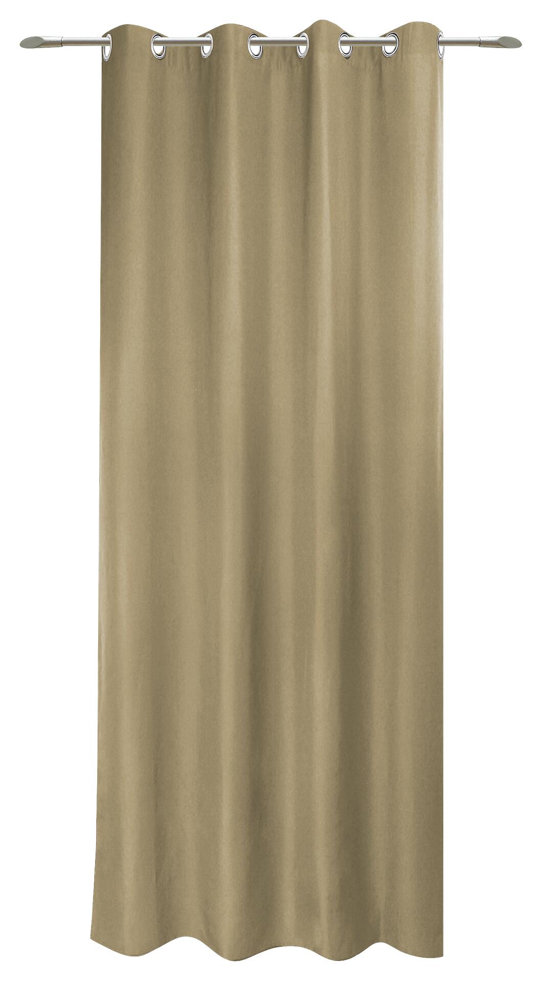 POCOline Ösenvorhang Sorrento Mocha Mousse B/L: ca. 140x245 cm