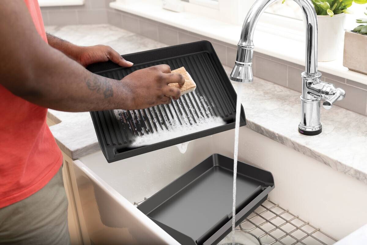 Ninja Grillplatte schwarz Edelstahl Aluminium B/H/L: ca. 7x13x37,5 cm