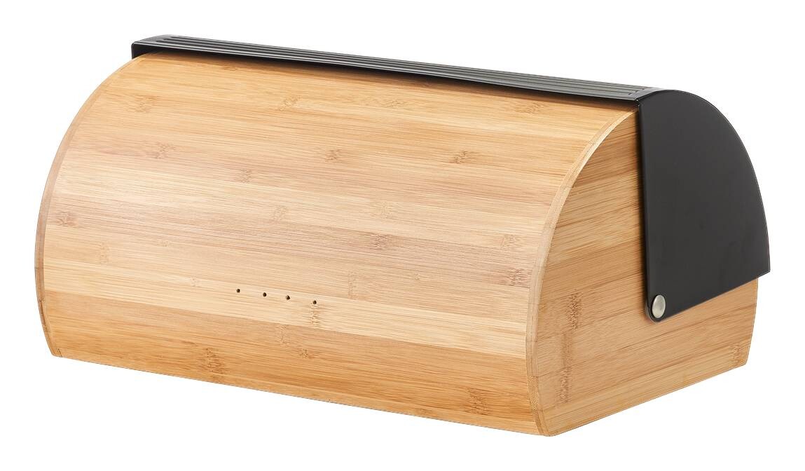 Zeller Brotkasten schwarz Bambus B/H/L: ca. 27x19x39 cm
