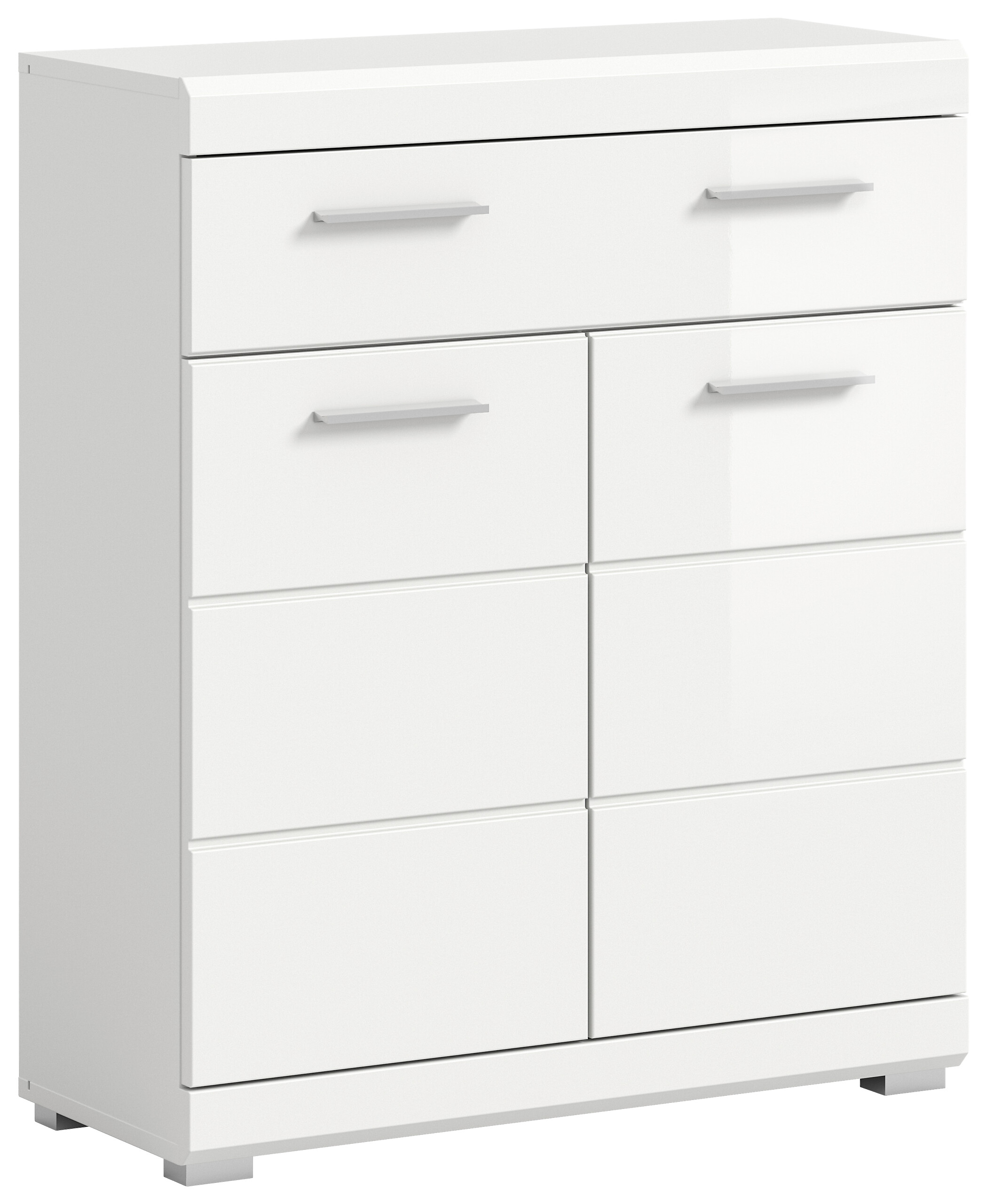 Schrank Scout weiß weiß Hochglanz B/H/T: ca. 74x88x31 cm