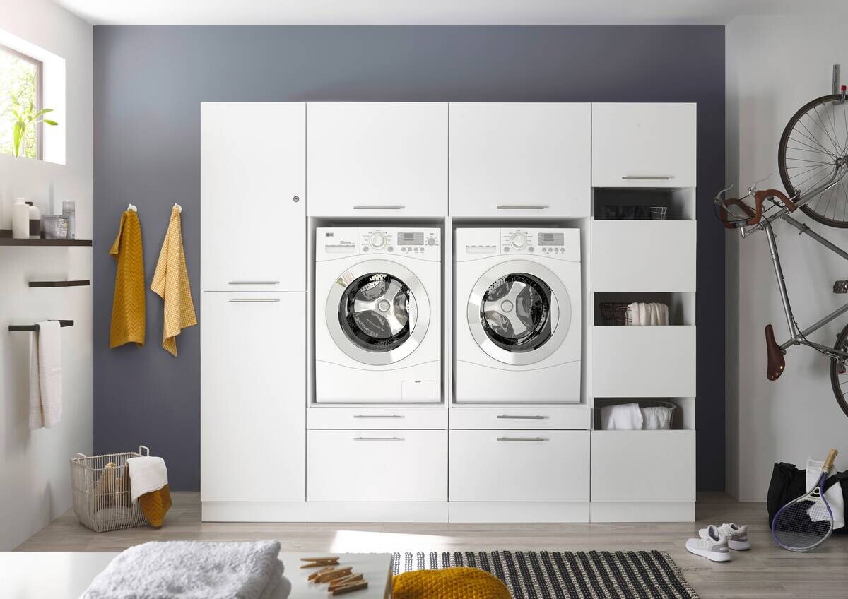 Respekta Hauswirtschaftsraum-Set Clara weiß matt B/H/T: ca. 234,8x200x67,6 cm