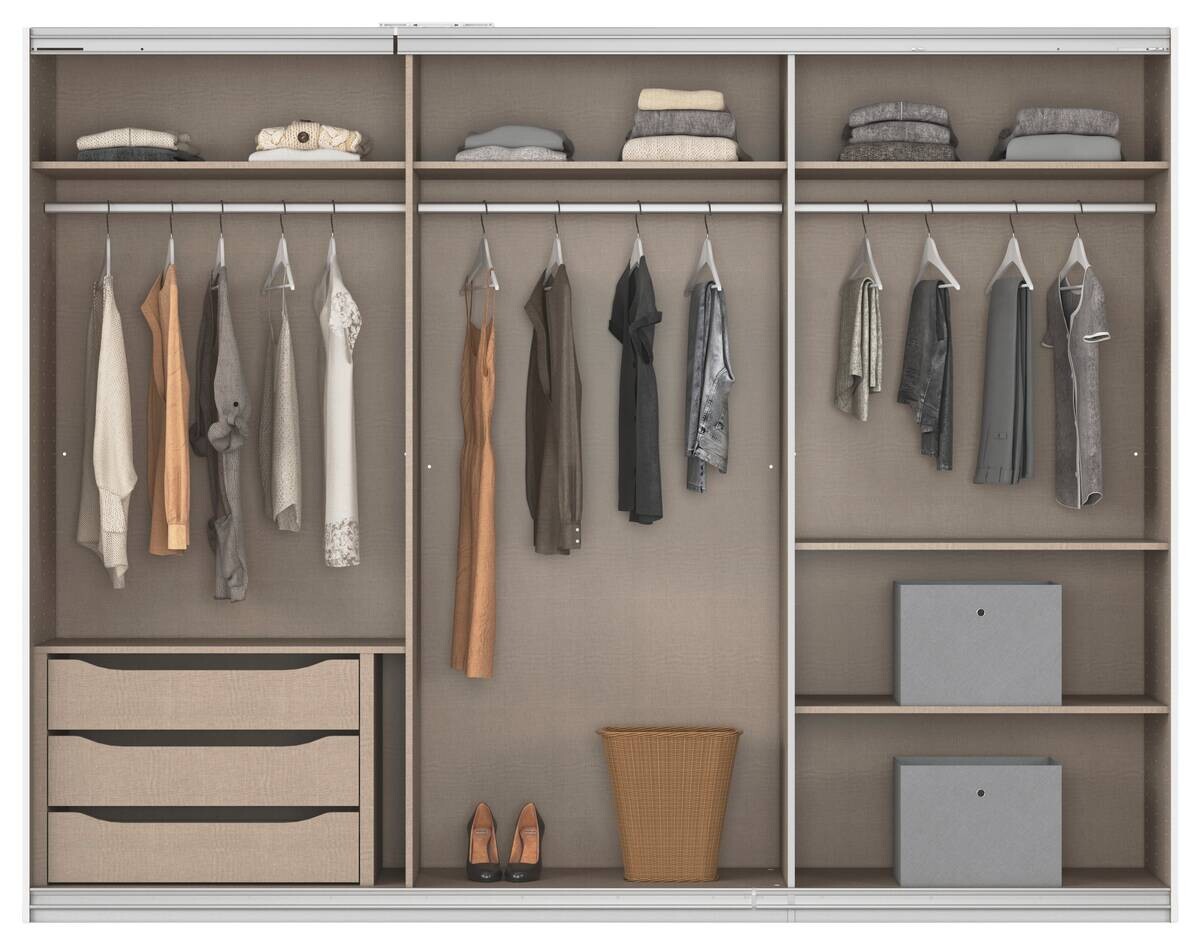 Kleiderschrank Kulmbach grau B/H/T: ca. 271x210x62 cm