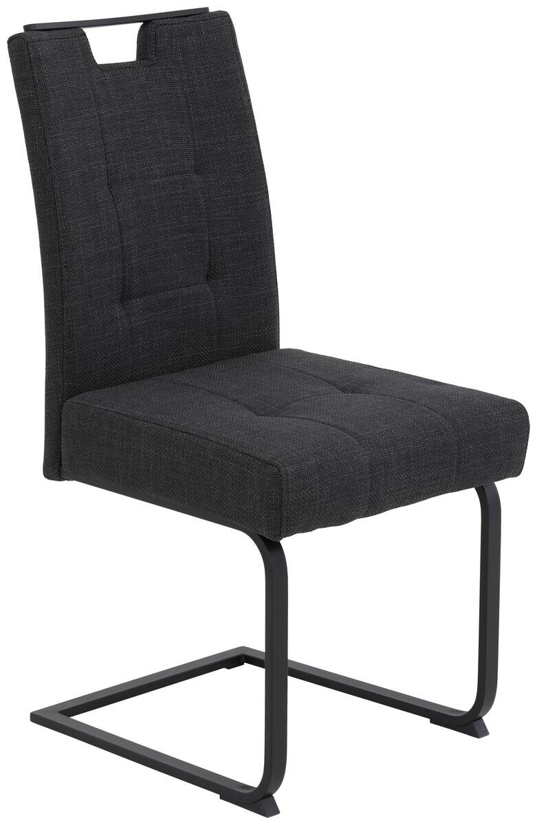Schwingstuhl Wien anthrazit schwarz Microfaser Metall