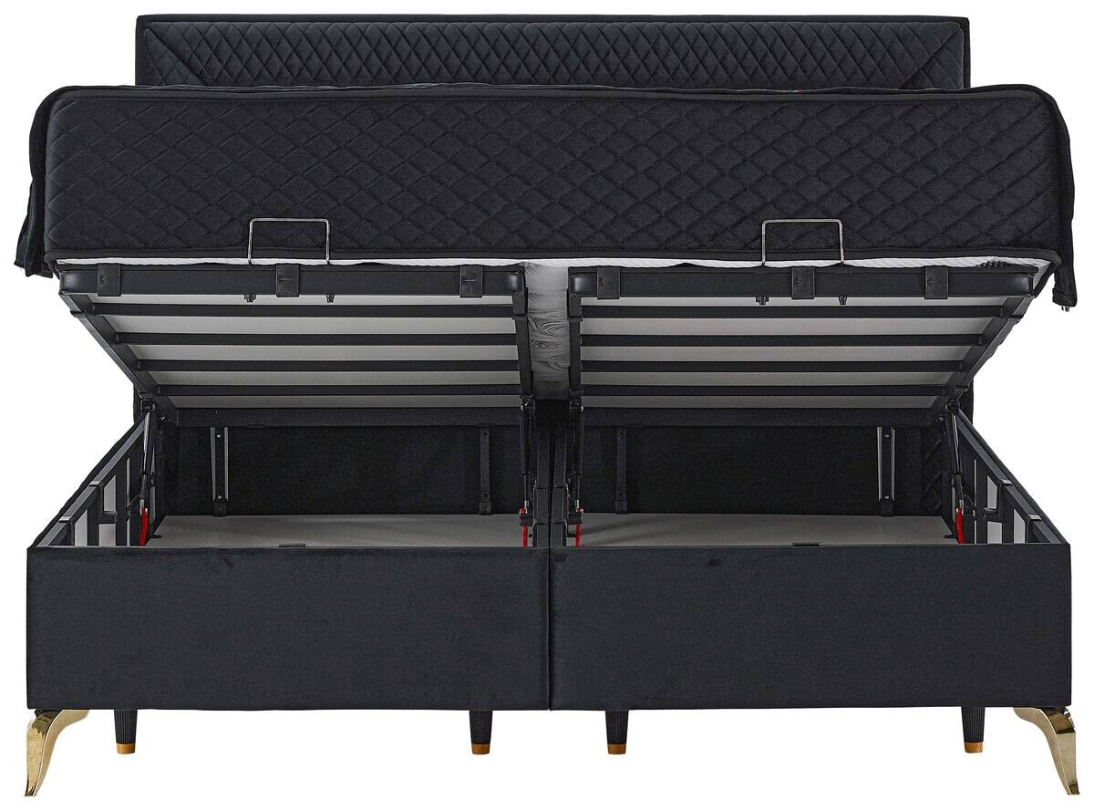 Polsterbett Pandroa 'S' schwarz Liegefläche B/L: ca. 180x200 cm