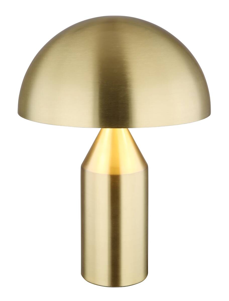 GLOBO Tischleuchte Atoma messing weiß Metall H: ca. 39 cm E27 2 Brennstellen