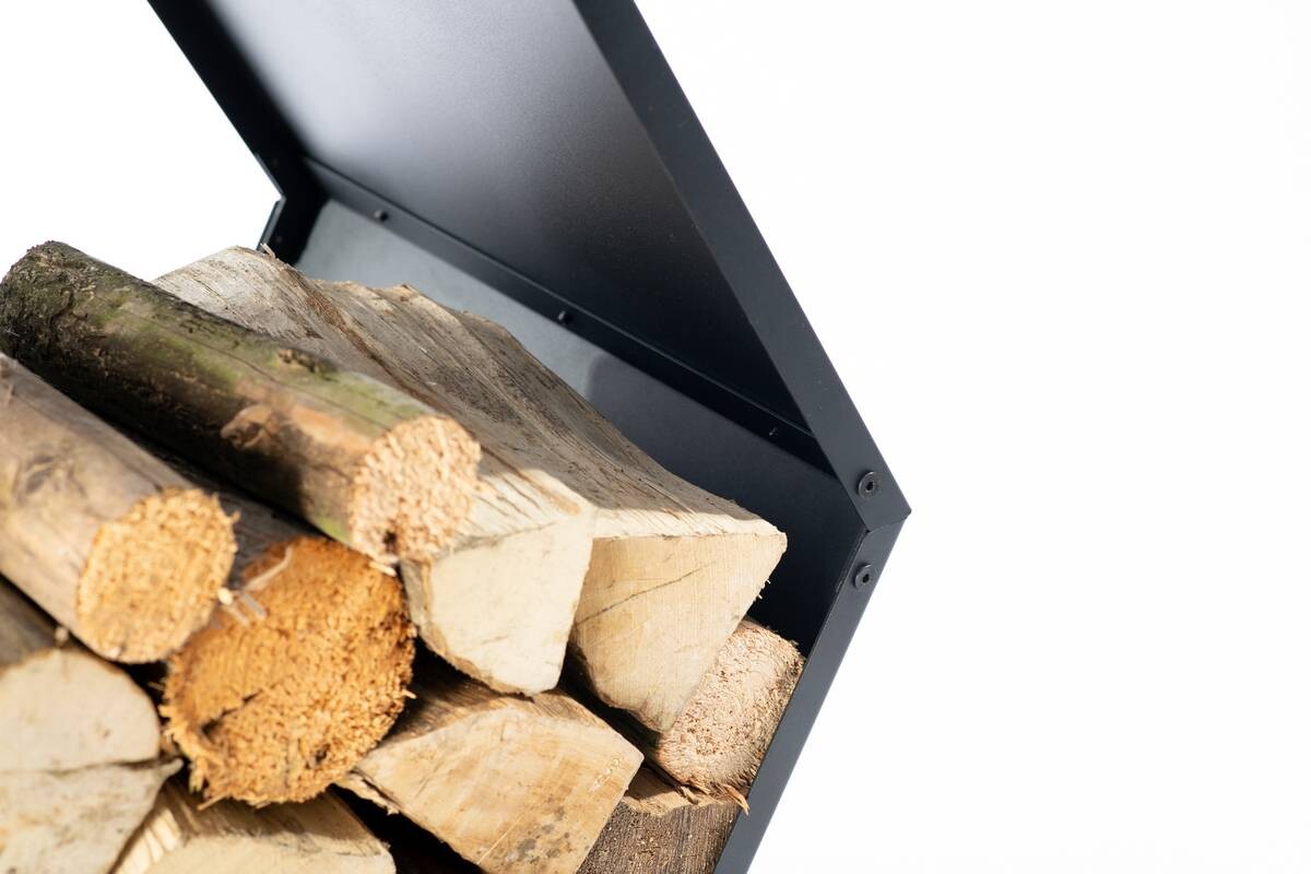 Westmann Kaminholzregal Biene schwarz B/H/L: ca. 83x77x45 cm