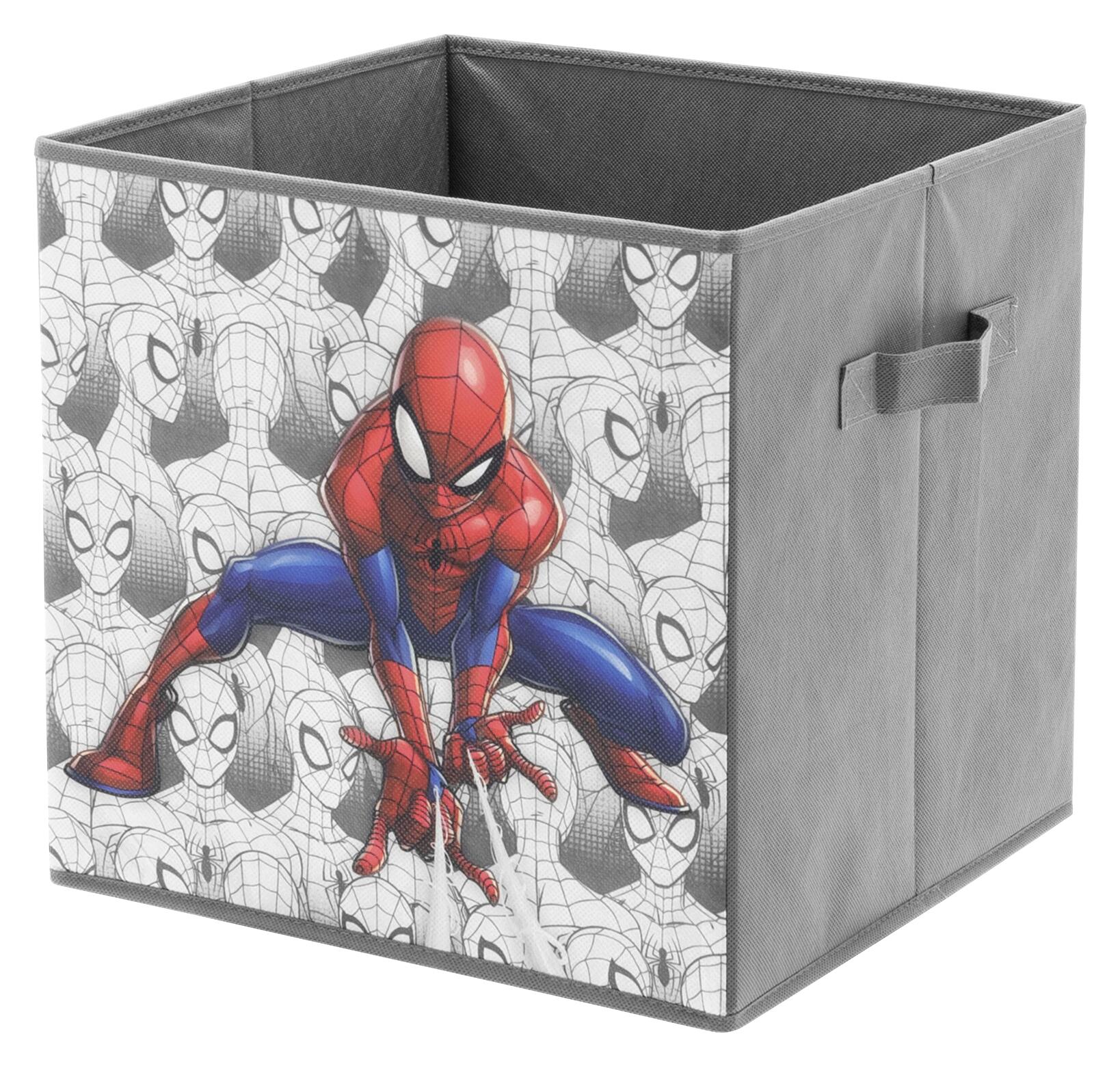 Stoffbox Spiderman grau B/H/T: ca. 32x32x32 cm