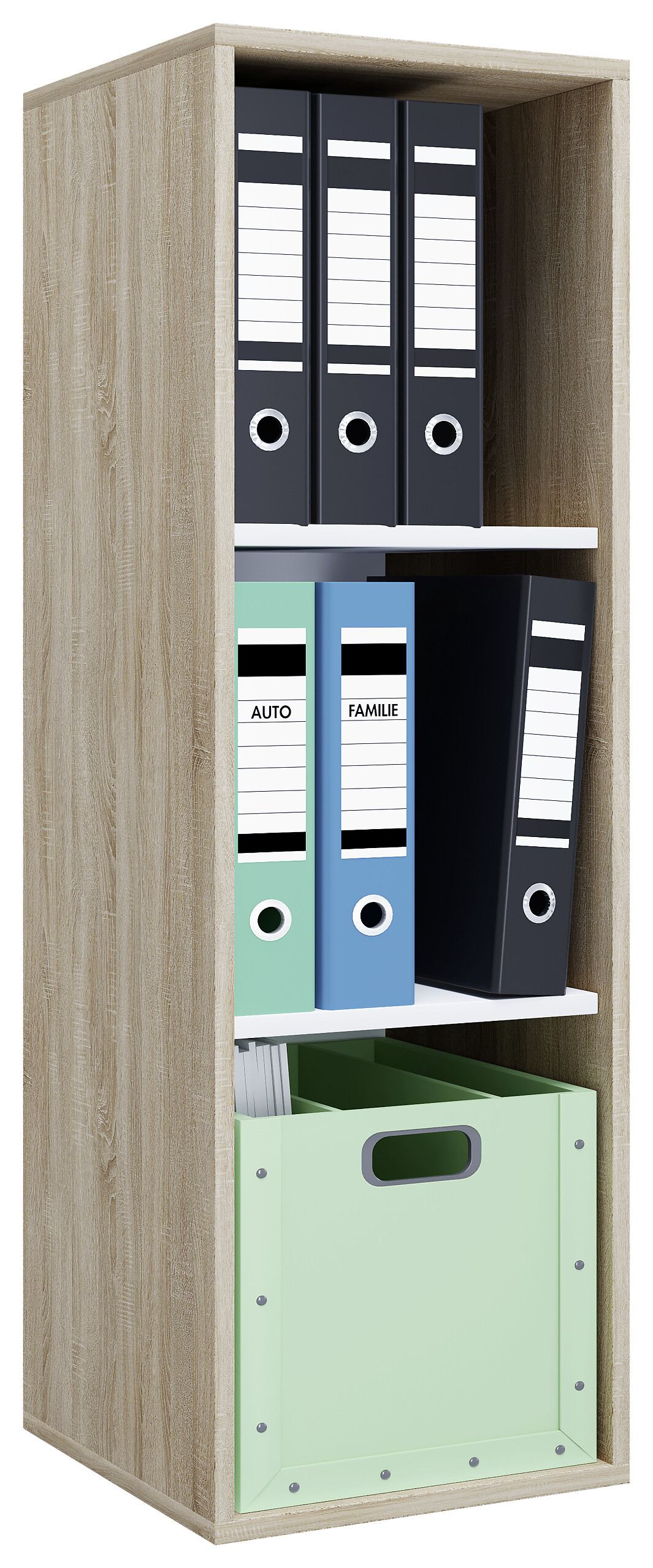 Regal Lona I Eiche Sonoma Nachbildung weiß B/H/T: ca. 35x110x37 cm