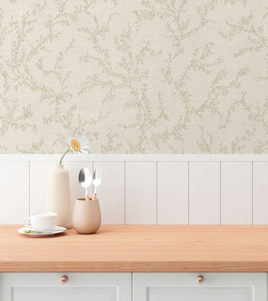 A.S.Creation Vliestapete grau creme B/H/D: ca. 53x1005x8,2 cm