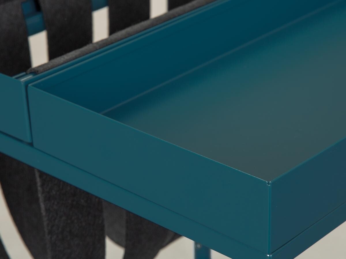 Zeitungsständer Club NY blau pulverbeschichtet Metall B/H/T: ca. 35x40x35 cm