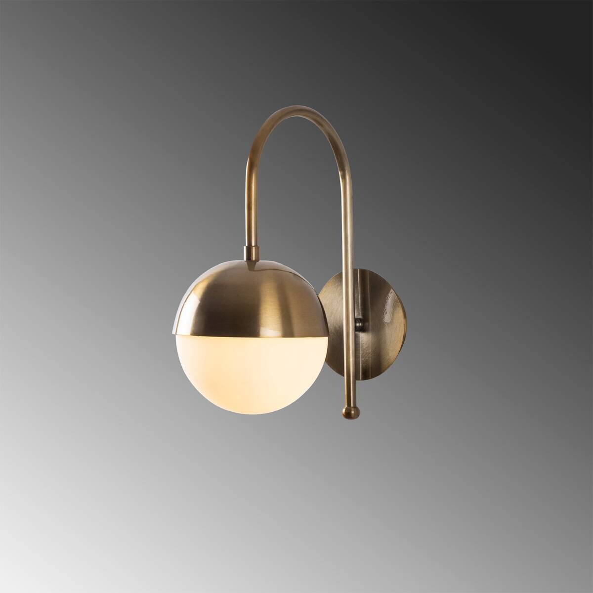 Opviq Wandleuchte weiß Metall Glas B/H/L: ca. 25x30x15 cm E27 1 Brennstellen