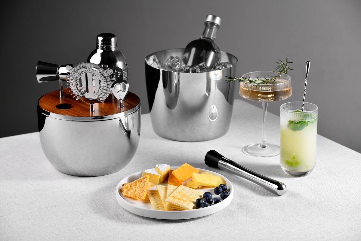 MASTERPRO Cocktail-Set THE DROP silber Edelstahl