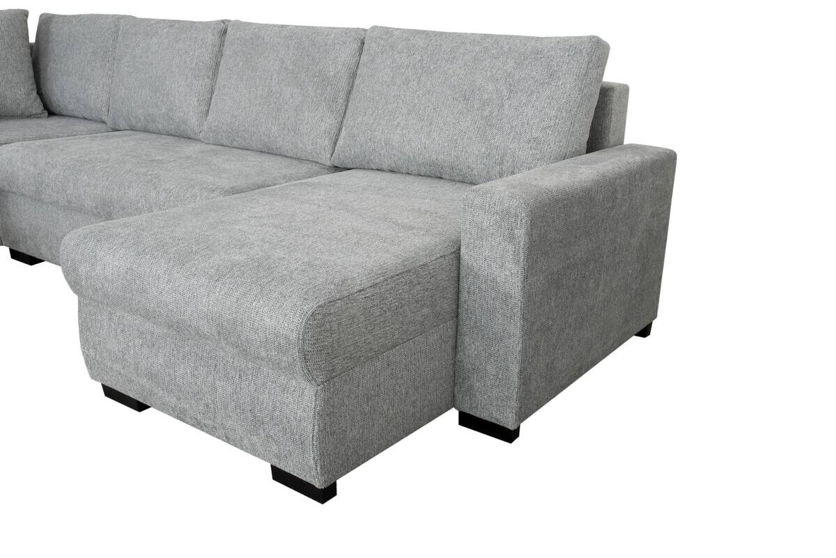 Wohnlandschaft grau Microfaser B/H/T: ca. 312x90x169 cm