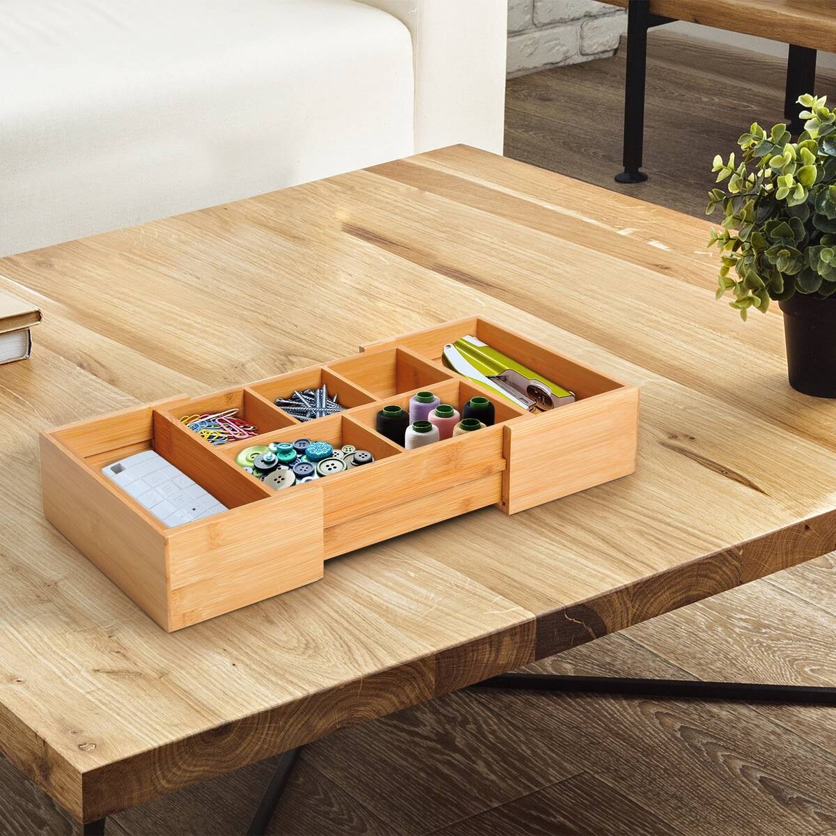 Aufbewahrungsbox 833-470 natur Bambus B/H/T: ca. 24,6x17,6x7 cm