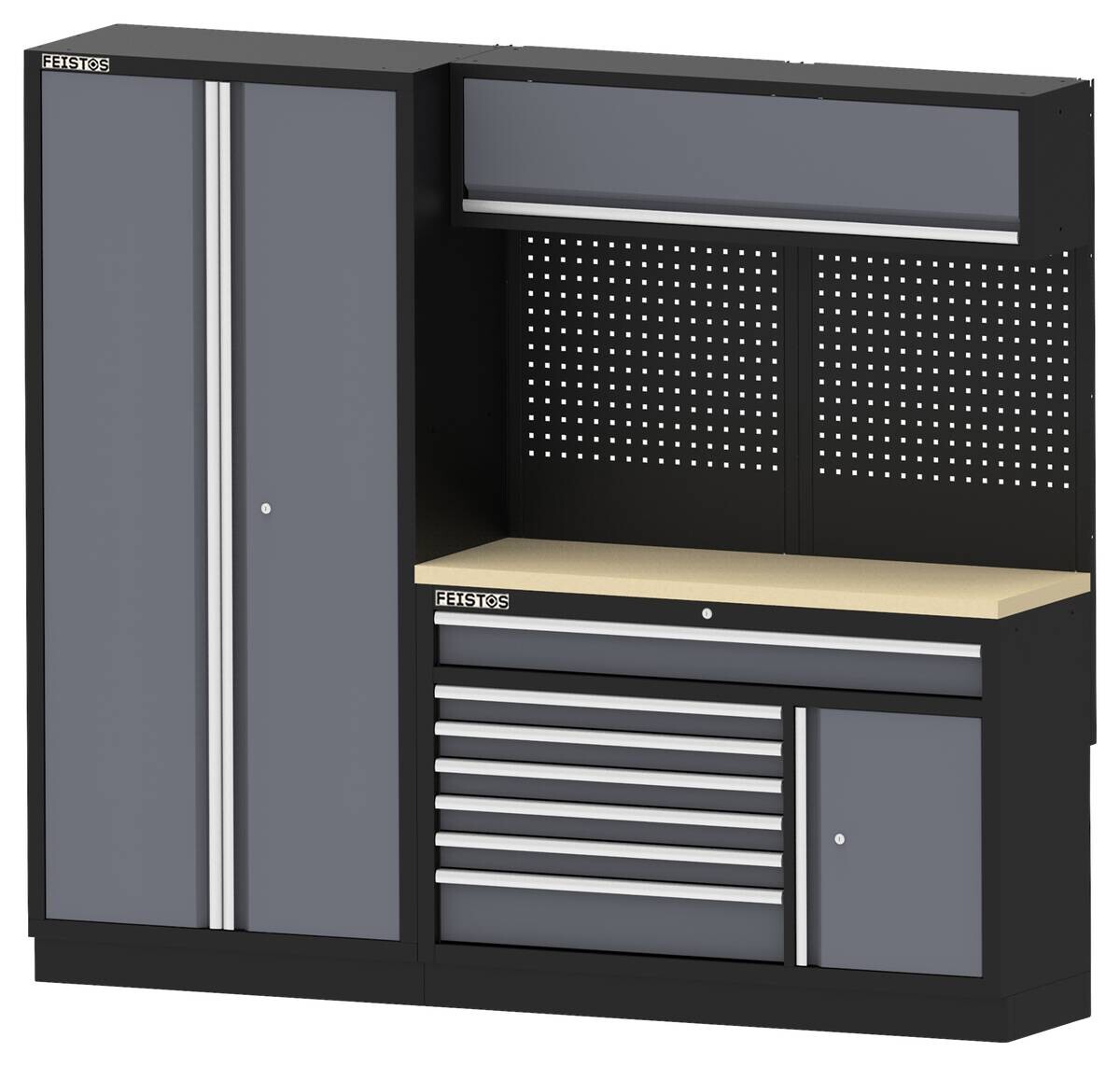 Werkstatteinrichtung Apollo anthrazit B/H/L: ca. 228x200x46 cm