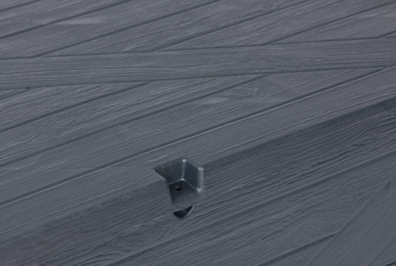 Toomax Aufbewahrungsbox Wood anthrazit Kunststoff B/H/L: ca. 63x56x120 cm