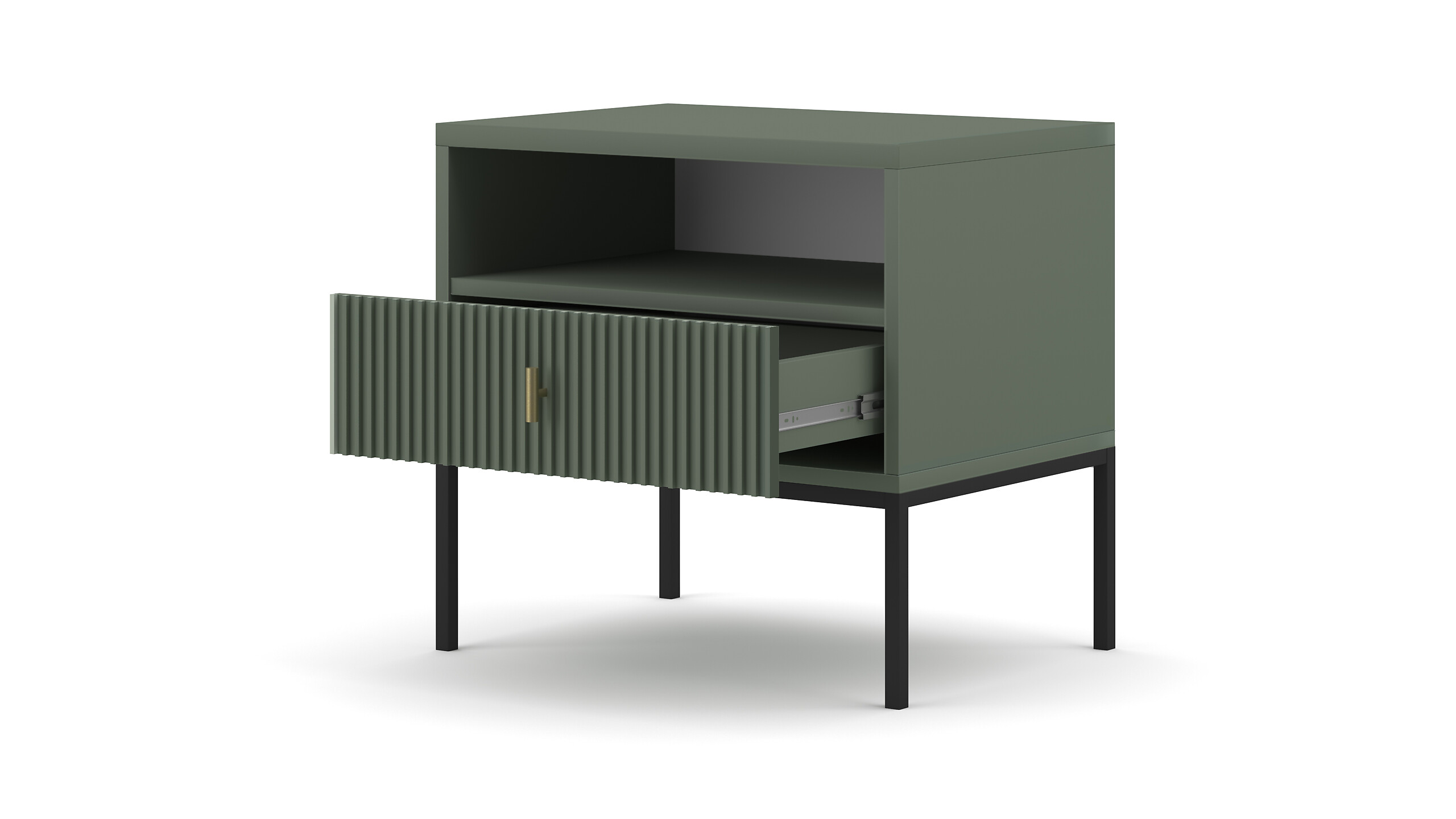 Nachtkonsole MAGGIORE grün B/H/T: ca. 53,9x52,4x39 cm