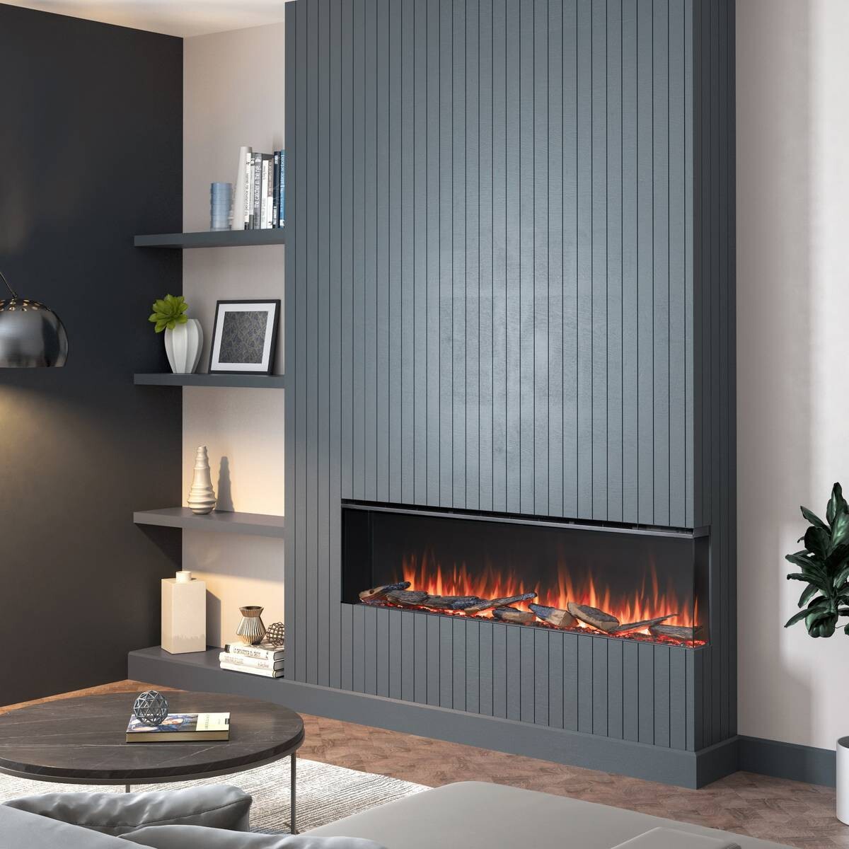Balderia Elektrischer-Kamin EF410A Athena 60" schwarz B/H/T: ca. 153x50x21 cm ca. 1500 W