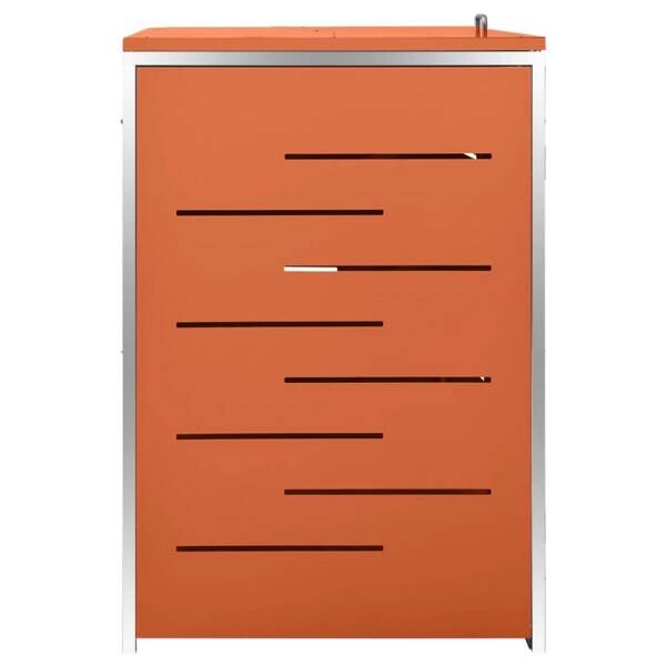 vidaXL Mülltonnenbox orange B/H/T: ca. 276,5x112,5x77,5 cm