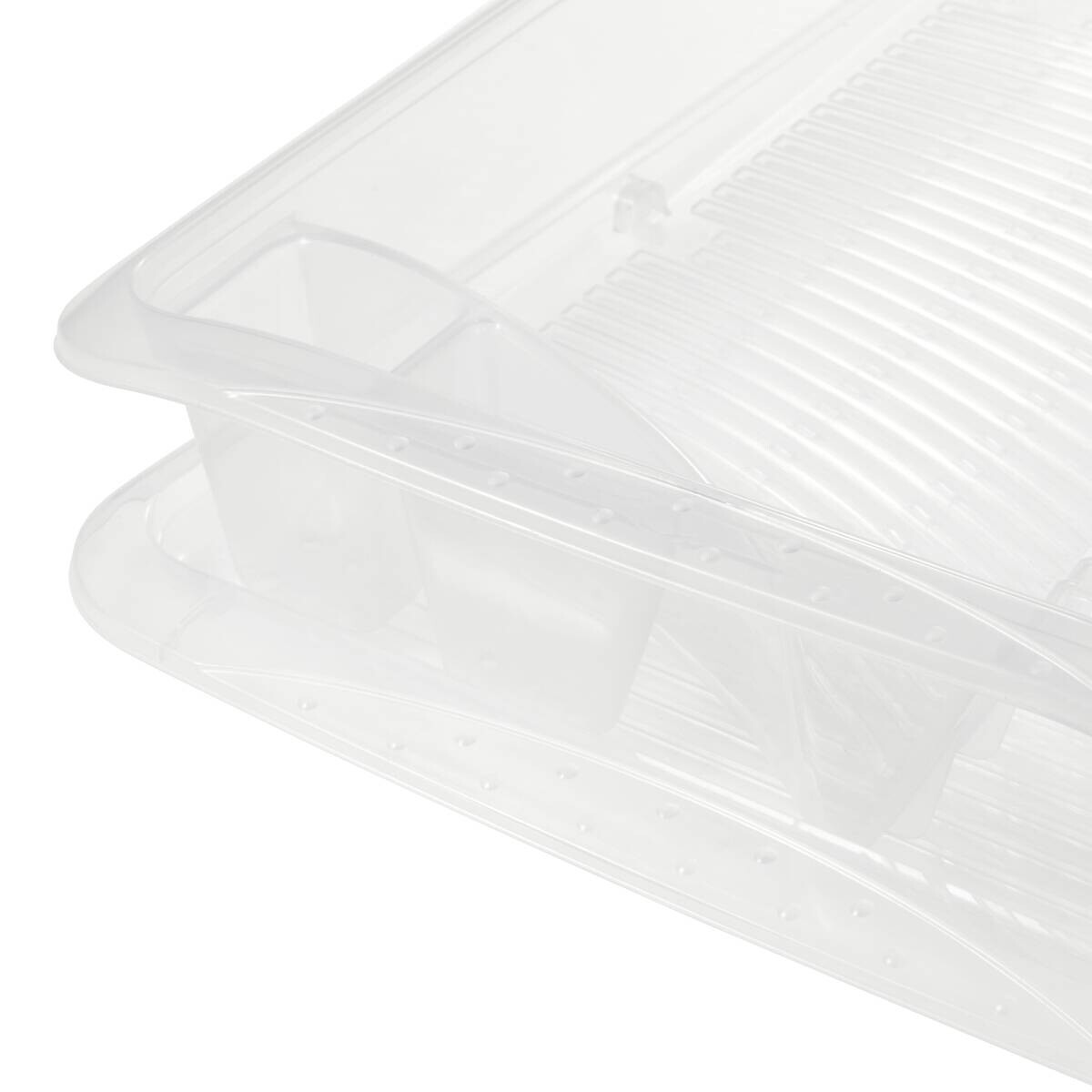 Geschirrablaufkorb transparent B/H/L: ca. 30x8x40 cm