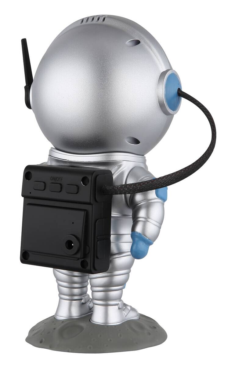 GLOBO Tischleuchte Cosmo silber blau Kunststoff B/H/L: ca. 11x22,5x12 cm