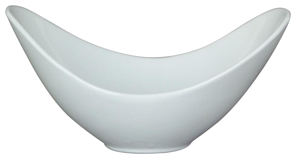 Schale weiß Porzellan B/H/L: ca. 16x12x21 cm