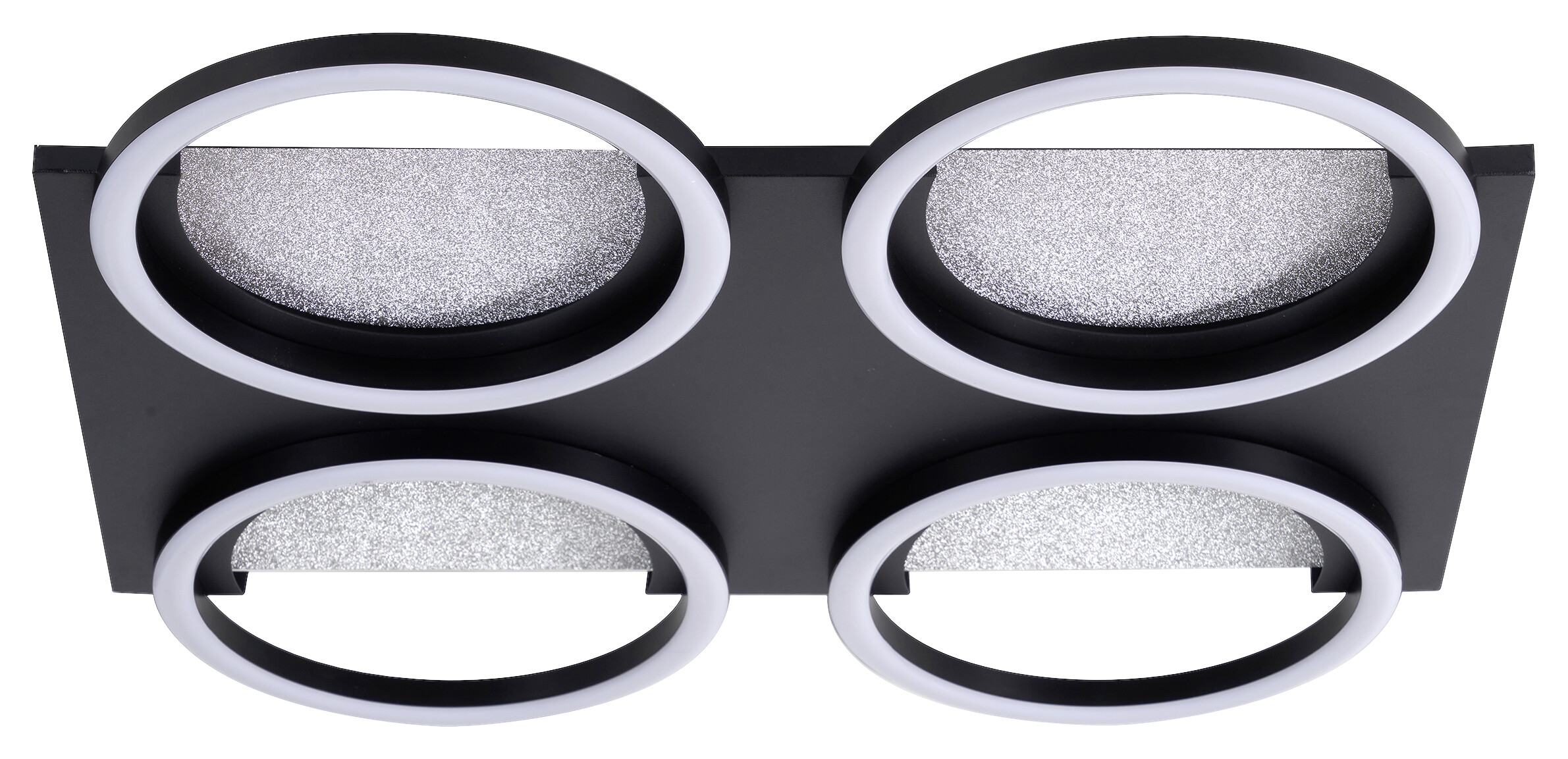 POCOline LED-Deckenleuchte Arietty schwarz Metall Kunststoff B/H/L: ca. 44,5x7x48 cm