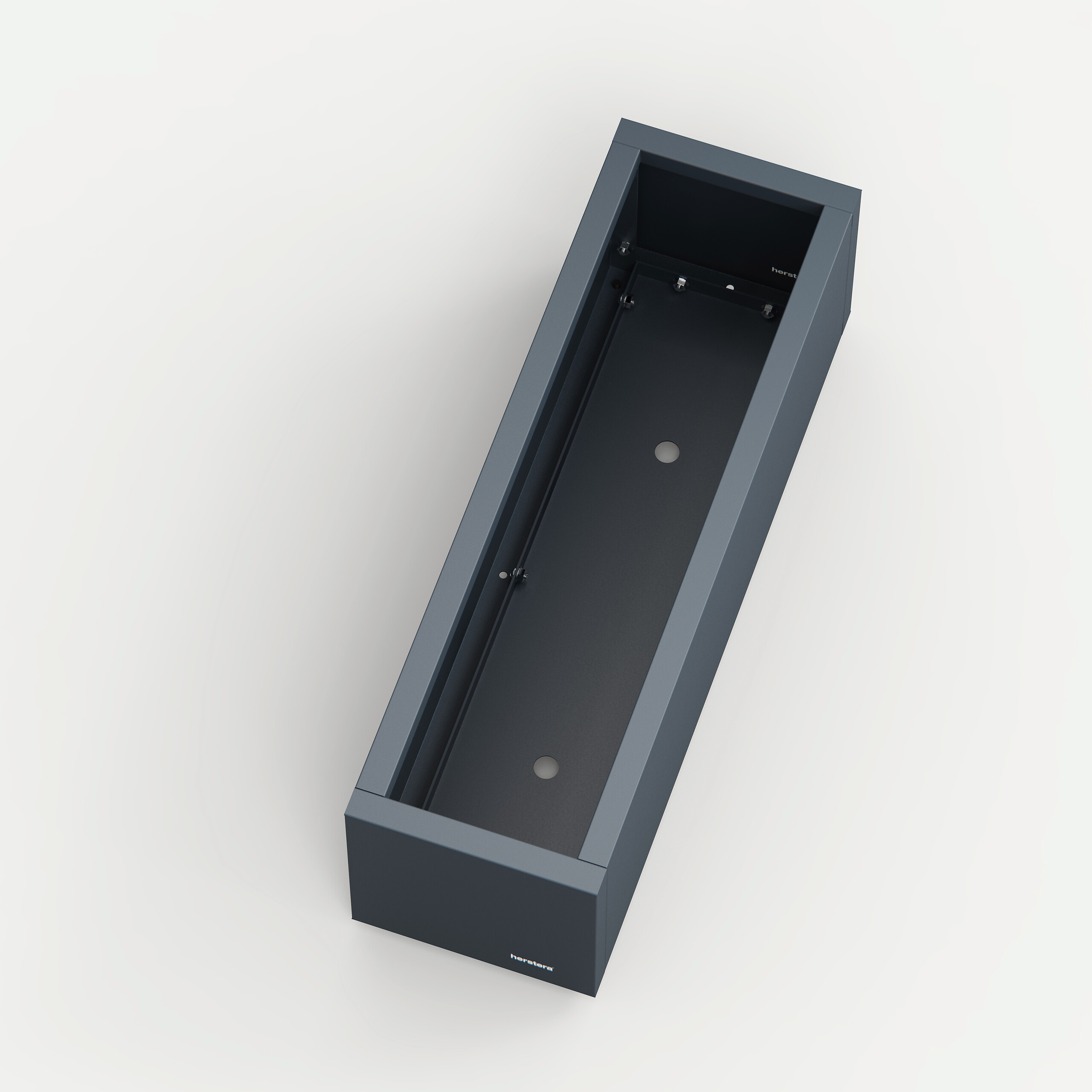 Herstera Garden Pflanzkübel Cube anthrazit Metall B/H/L: ca. 80x25x25 cm