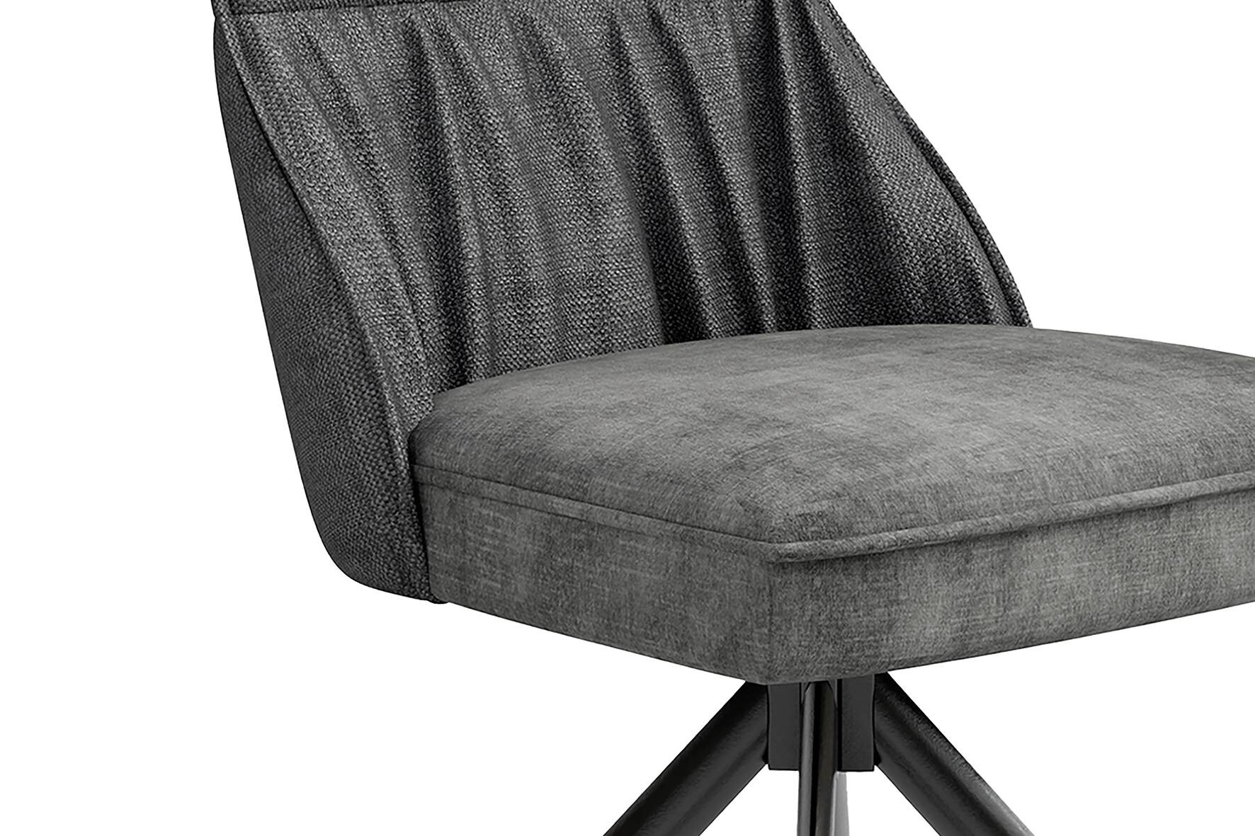 Stuhl CALIFORNIA 2er-Set anthrazit Webstoff B/H/T: ca. 50x89x56 cm