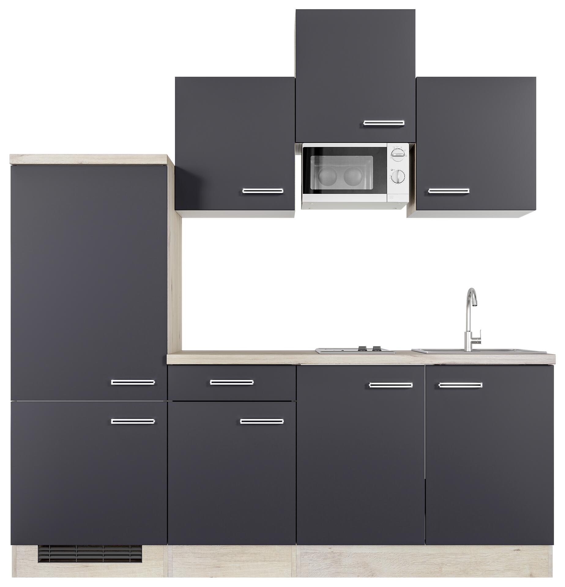 Küchenblock Elva anthrazit strukturiert B/H/T: ca. 210x226x60 cm Küchenblock Elva anthrazit strukturiert B/H/T: ca. 210x226x60 cm