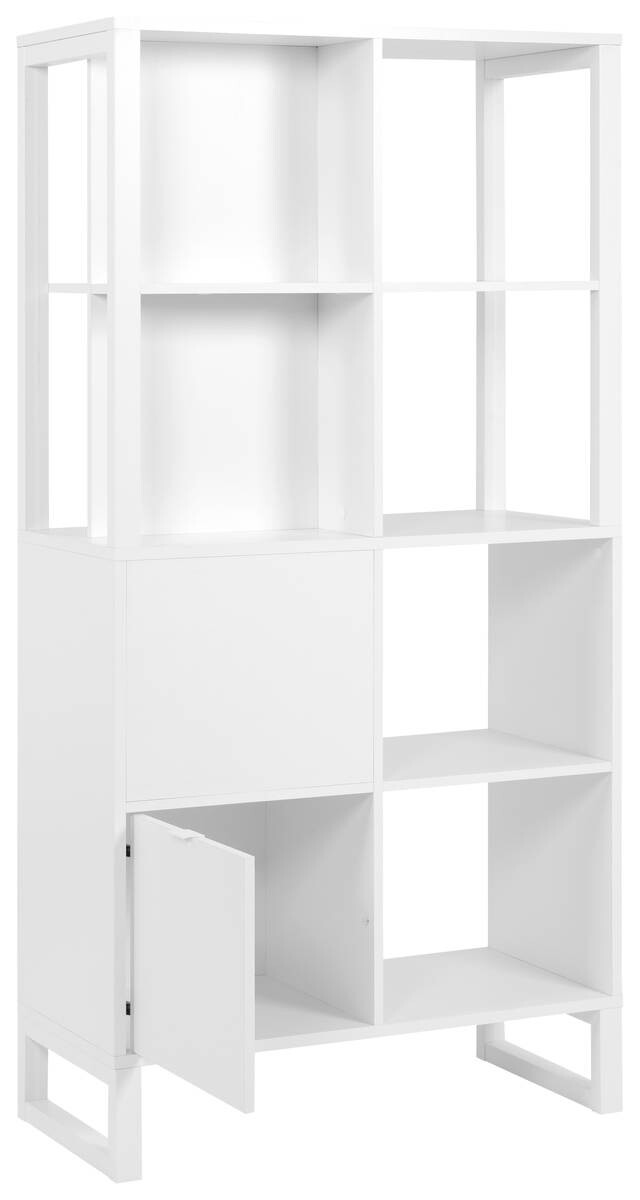 Regal Sumatra weiß Nachbildung B/H/T: ca. 83,5x165x40 cm