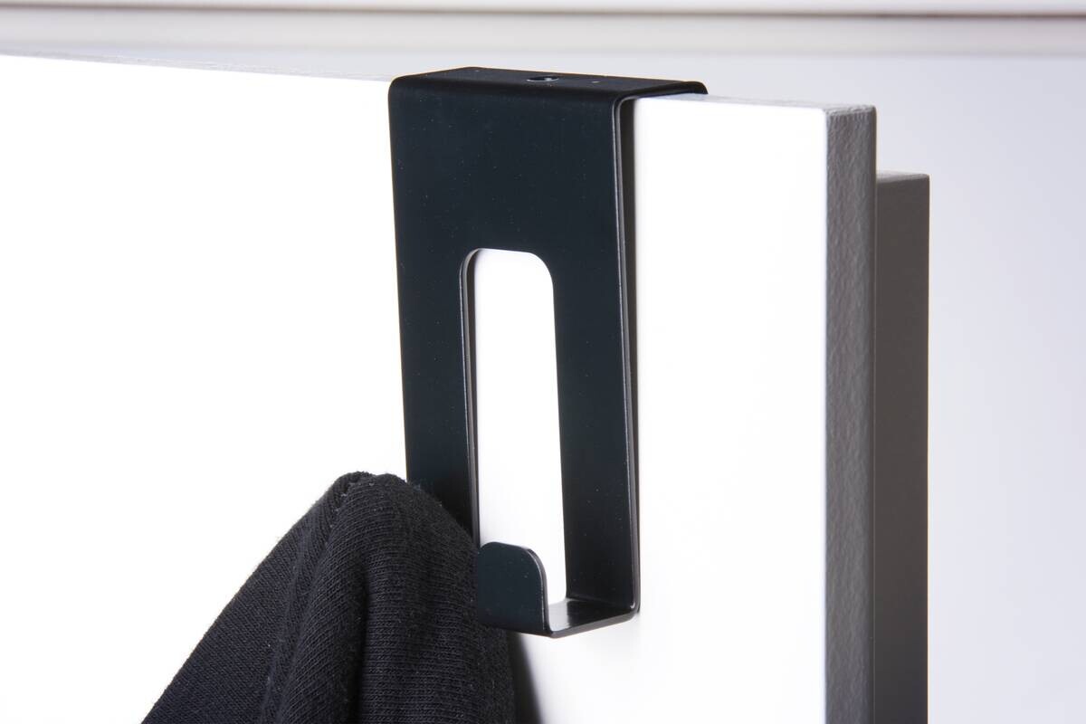 Türgarderobe Hook 2 anthrazit pulverbeschichtet Metall B/H/T: ca. 5,01x8x4,2 cm