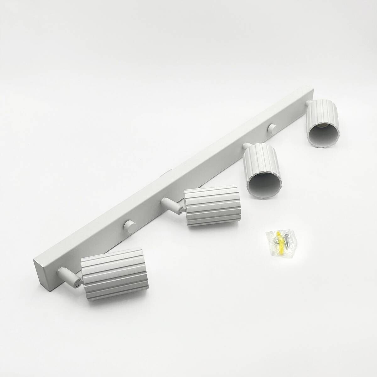 Lamkur Strahler Prisma weiß Stahl B/H/L: ca. 6,5x16,5x81 cm 4 Brennstellen