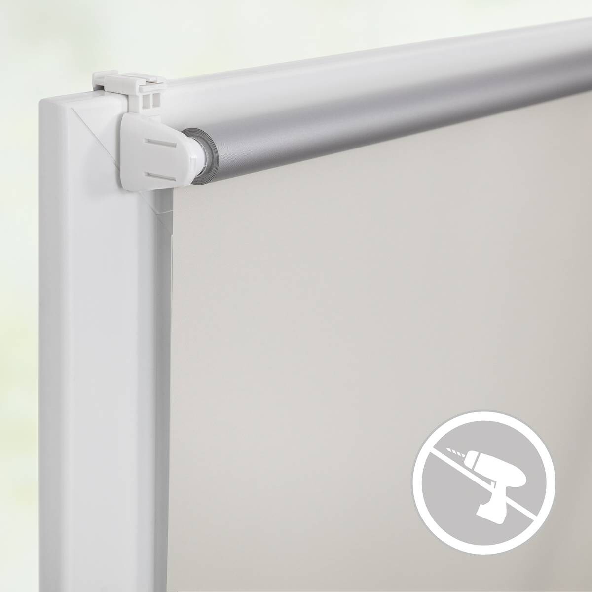 LICHTBLICK Thermo Klebe-/Klemmrollo Verdunklungsqualität creme B/L: ca. 45x150 cm