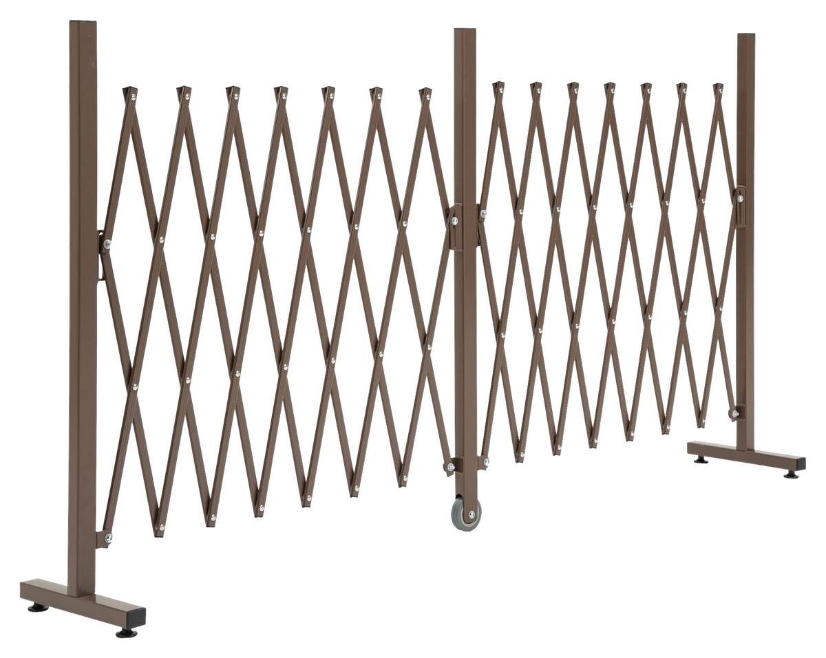 Outsunny Scherengitter dunkelbraun Aluminium B/H/L: ca. 31x103,5x405 cm