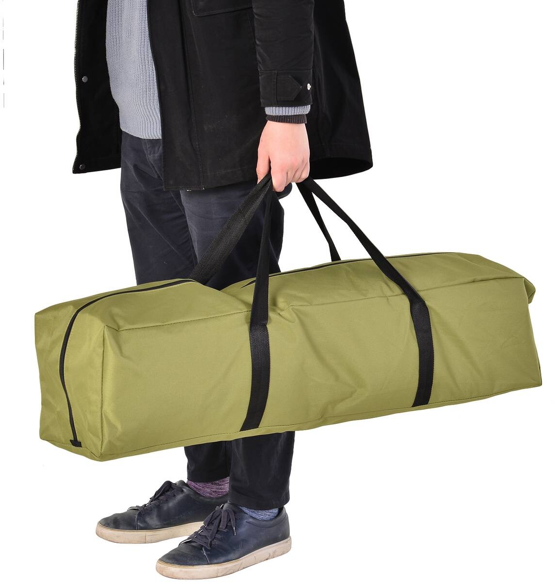 Outsunny Campingbett dunkelgrün Polyester-Mischgewebe B/H/L: ca. 78x118x193 cm