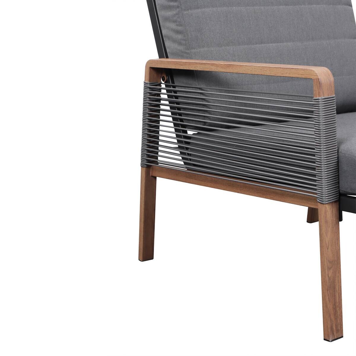 POCOline Gartensitzgruppe dunkelgrau Stahlrohr