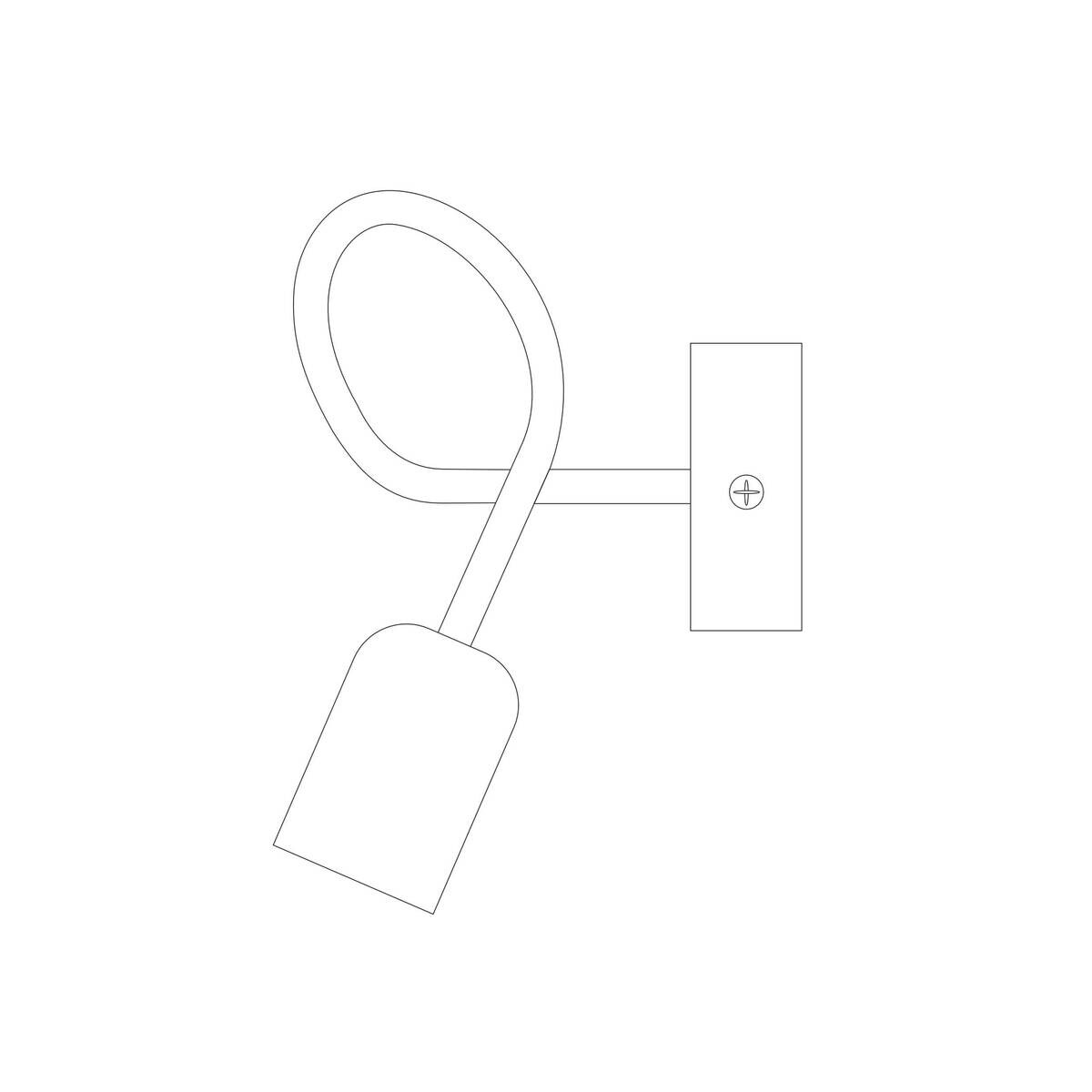 Lamkur Wandleuchte weiß Stahl B/H/L: ca. 8x18x16 cm E27 1 Brennstellen