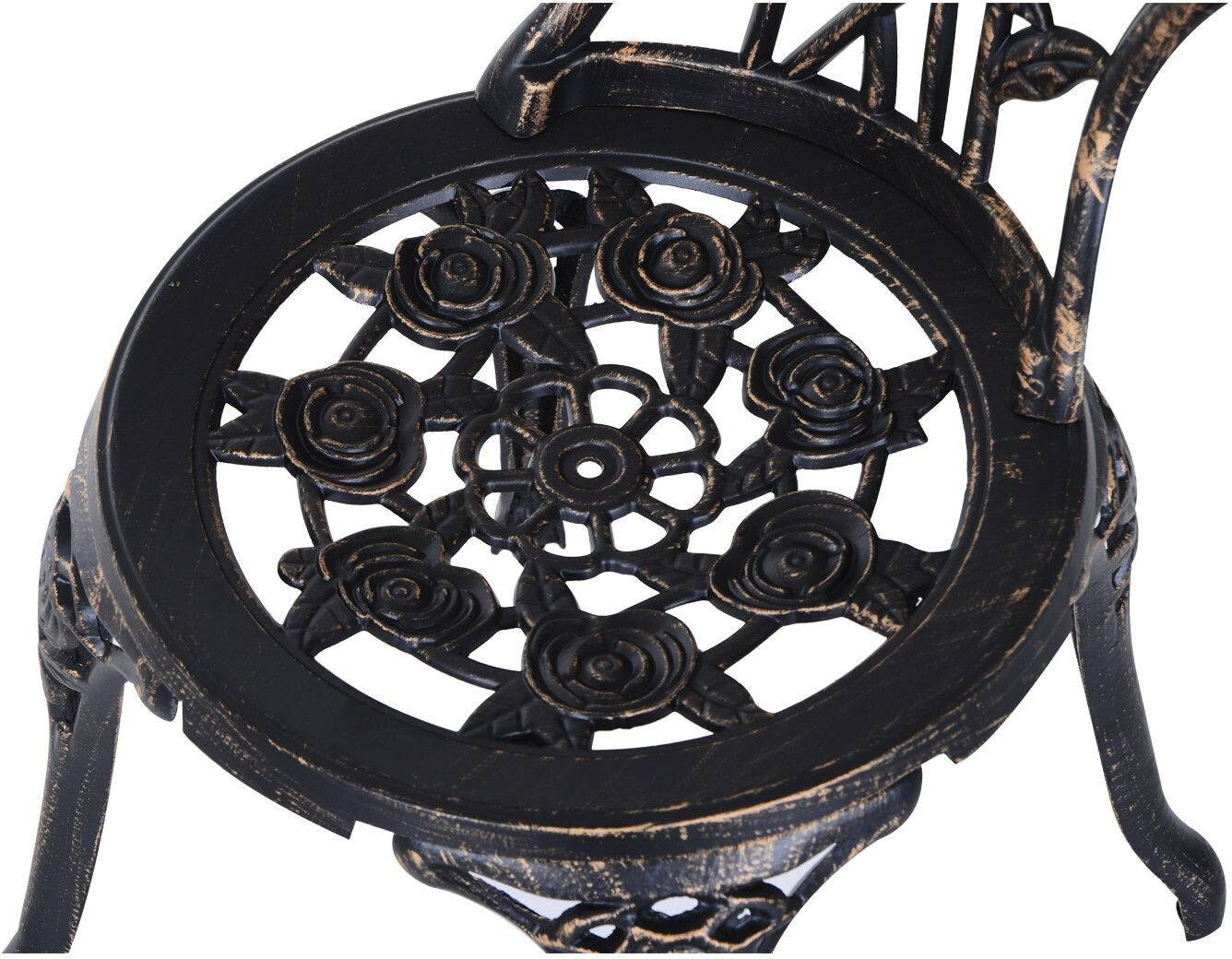 Outsunny Bistro-Set bronze Alu B/H/L: ca. 60x67x60 cm