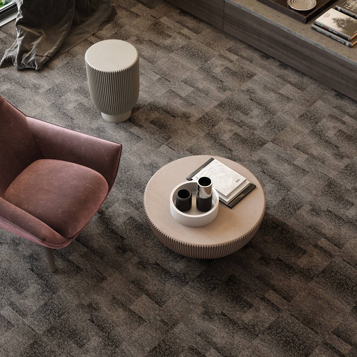 Teppichfliese Santo braun B/L: ca. 50x50 cm pro Stück