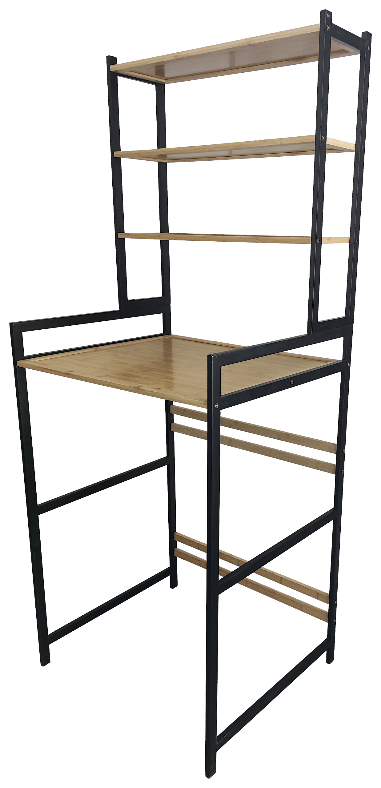 Waschmaschinenumbauschrank Tom natur Bambus B/H/T: ca. 66x165x55 cm