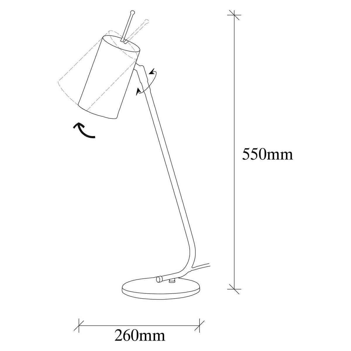 Opviq Tischleuchte Sivani - MR-611 schwarz gold Eisen B/H/T/L: ca. 8x55x26x8 cm E27 1 Brennstellen