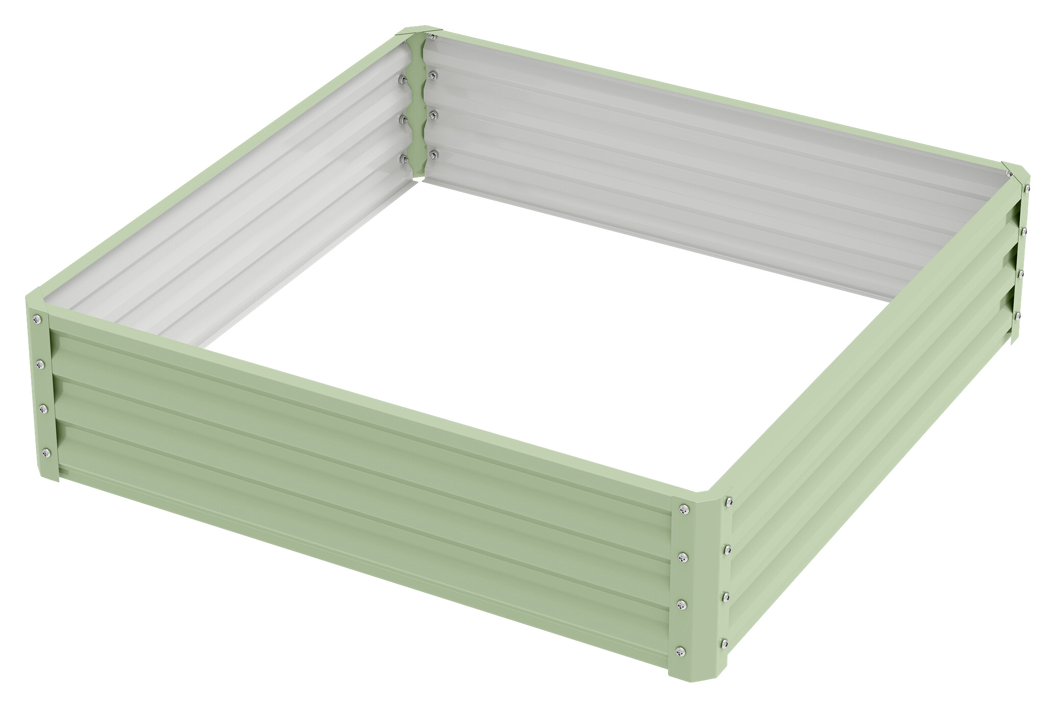 Outsunny Hochbeet grün Stahl B/H/L: ca. 120x30x120 cm