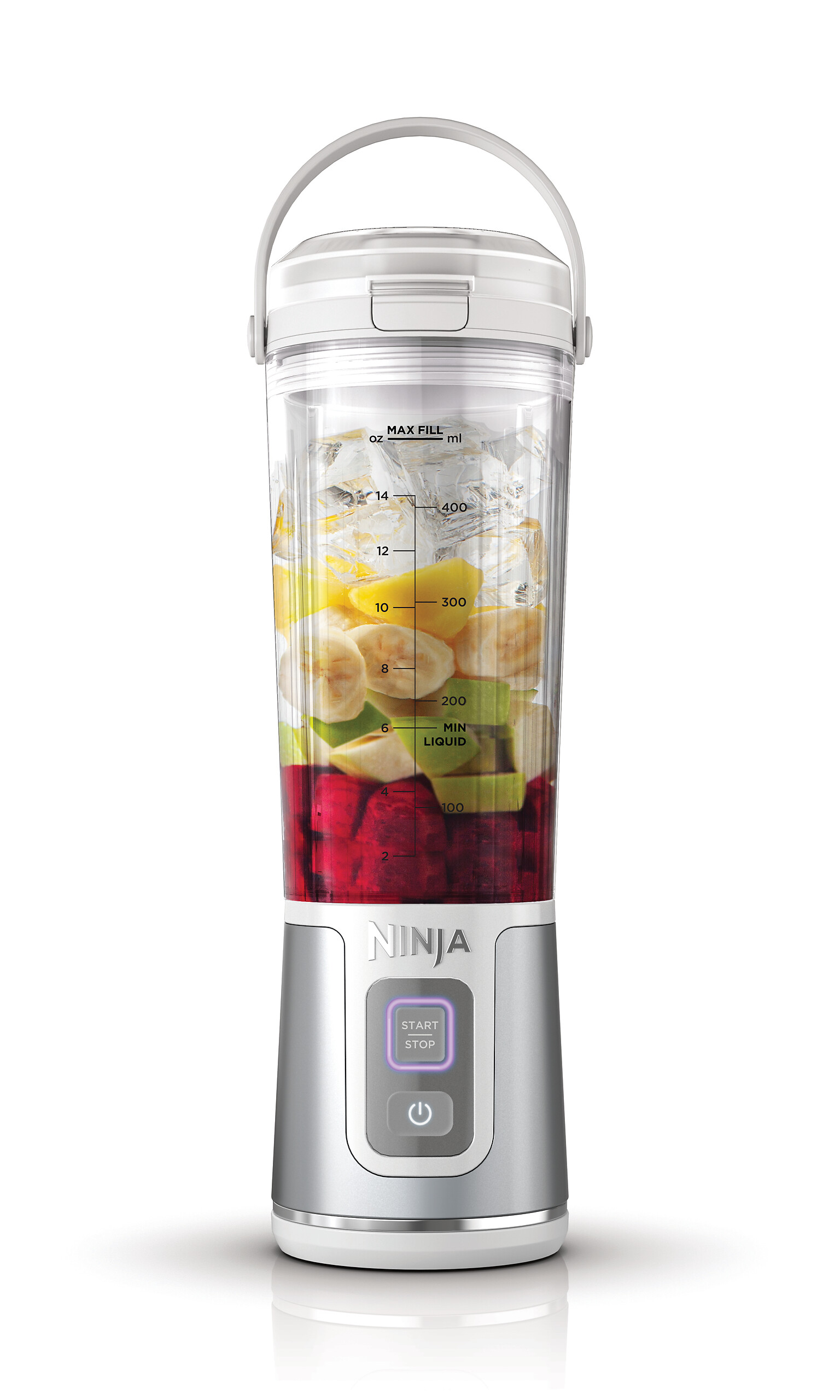 Ninja Standmixer weiß Kunststoff Edelstahl B/H/L: ca. 9x27x8,5 cm