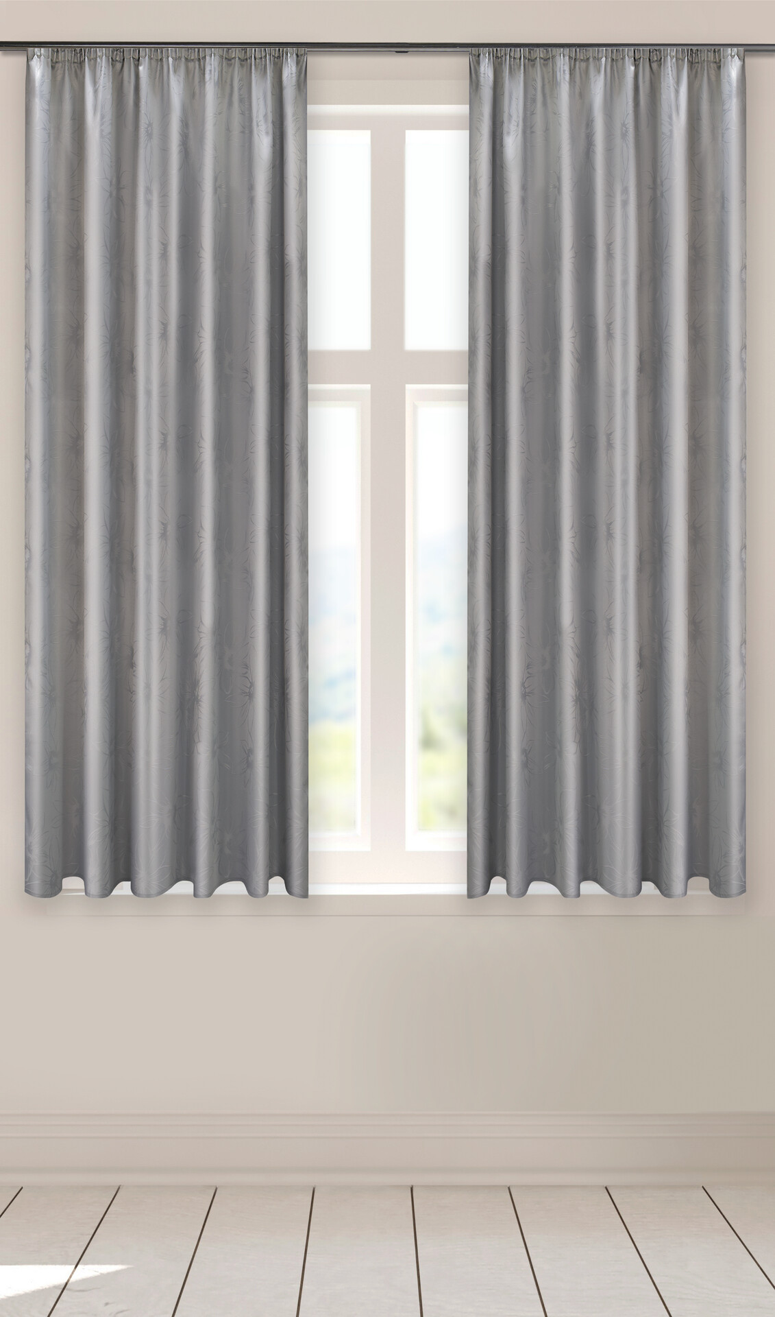 ACUS design collection Dekovorhang Paradiso silber B/L: ca. 140x175 cm