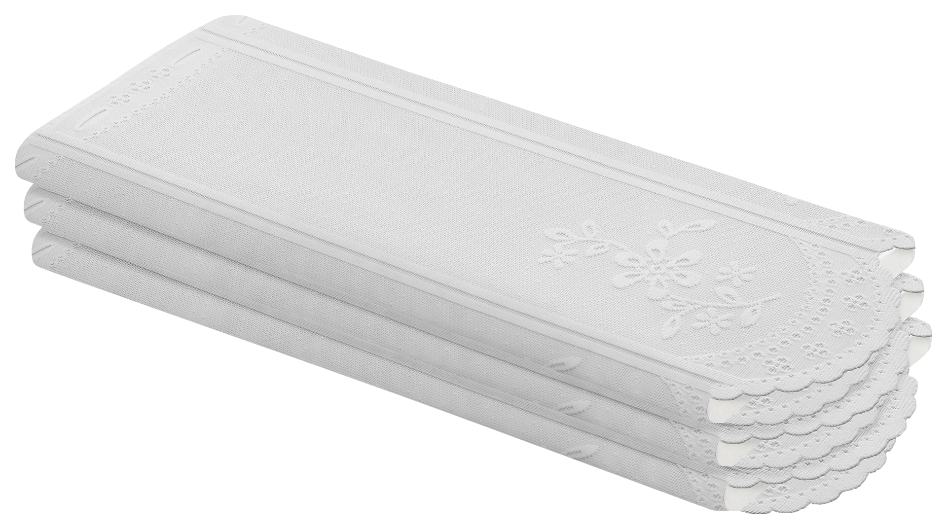 Scheibengardinen-Meterware weiß H: ca. 60 cm