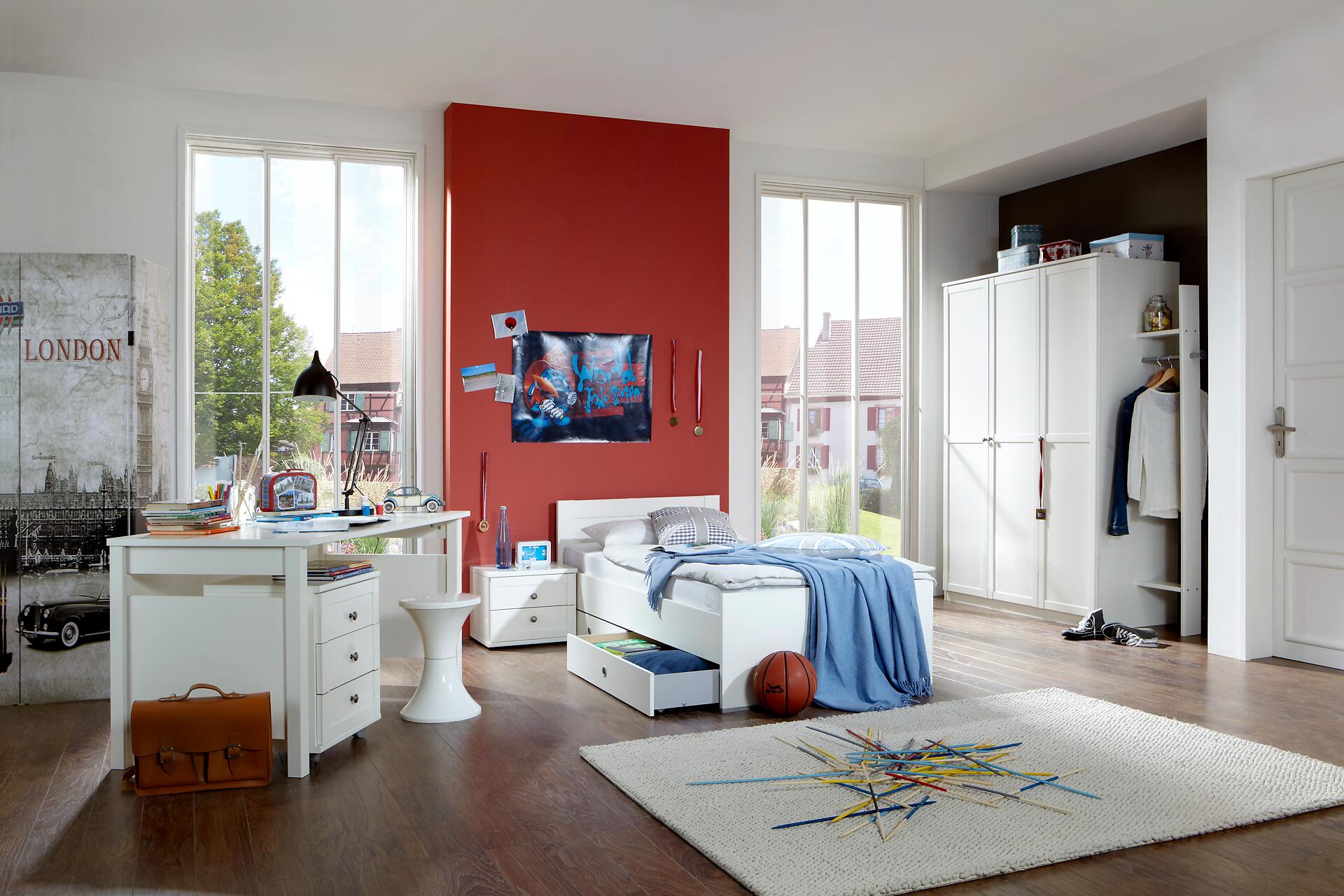 Jugendbett Filou Alpinweiß Liegefläche B/L: ca. 90x200 cm