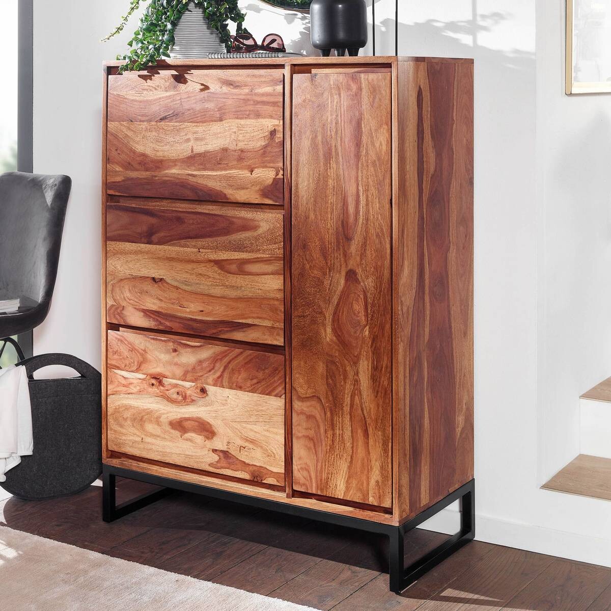 Schuhschrank rosenholz Nachbildung B/H/T: ca. 40x120x88 cm